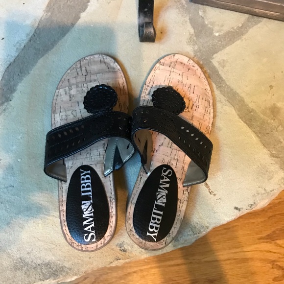 NEW  NWOT Sam & Libby Black Sandals Size 6 - Picture 6 of 7